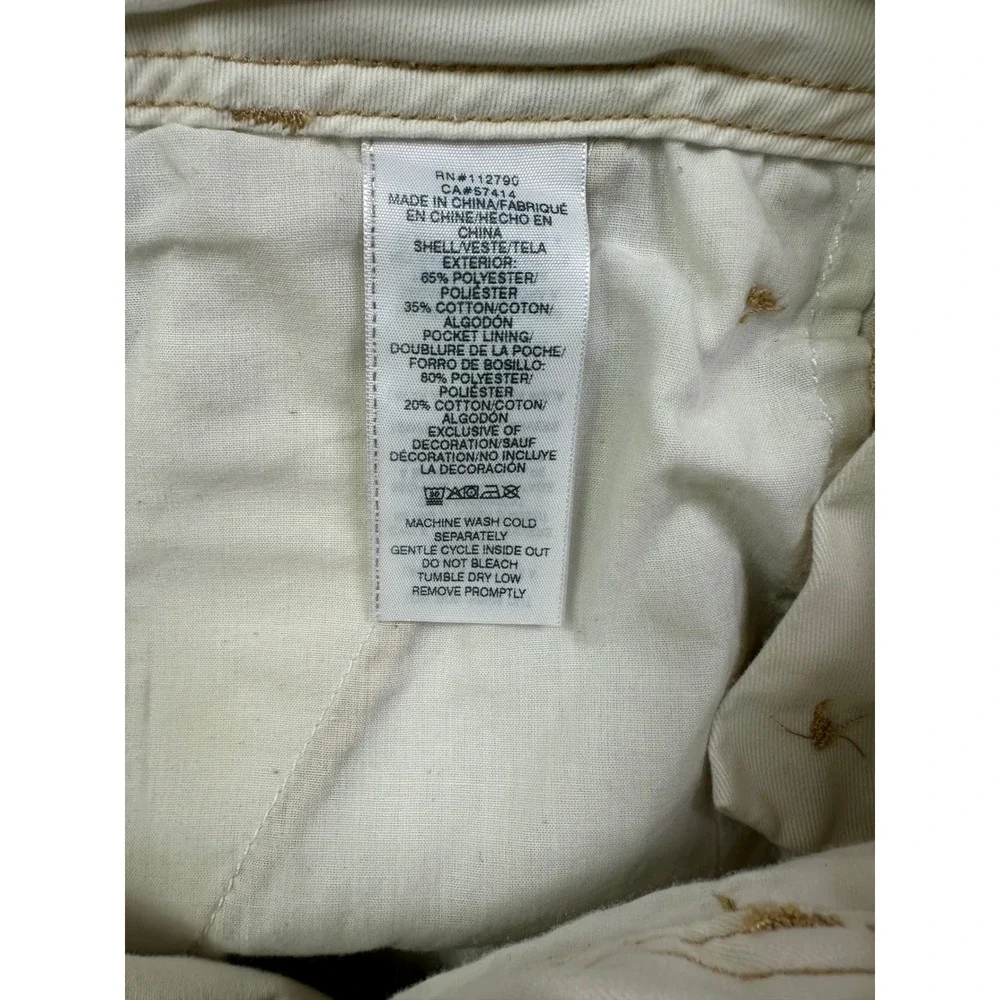 True Religion Cargo Pants Cream Relaxed Fit Utility women's Size 25 See pic 8-10